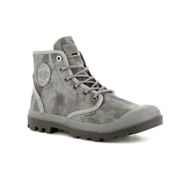 Dámské Boty Palladium Pampa Hi WAX Šedé | CZ ROX-46S